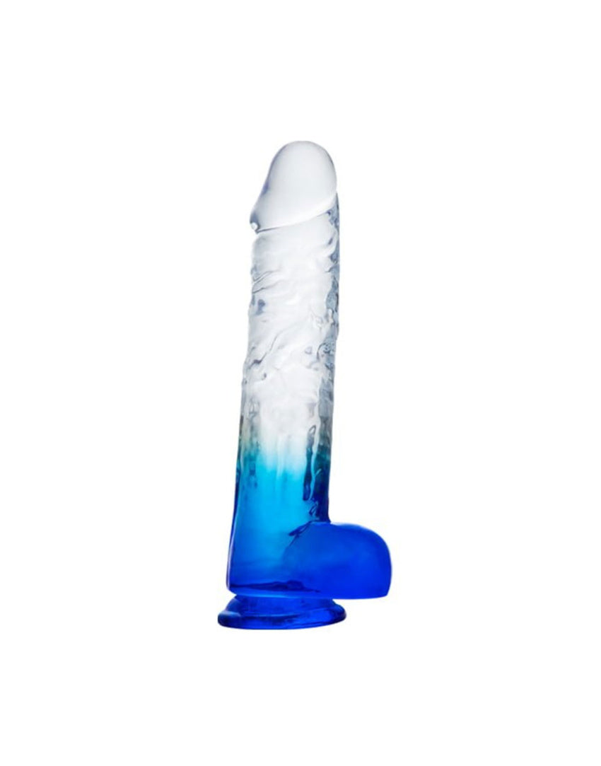 DILDO LANCES WITH BALLS COCK BLUE