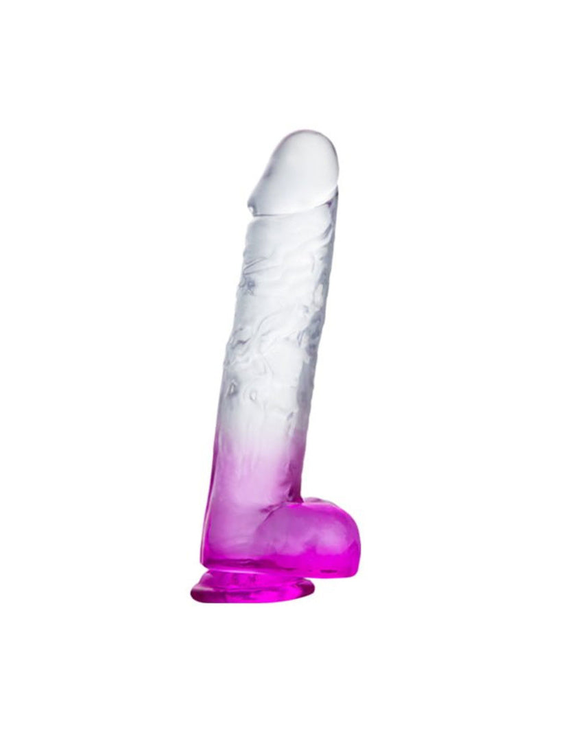 DILDO LANCES WITH BALLS COCK PURPLE