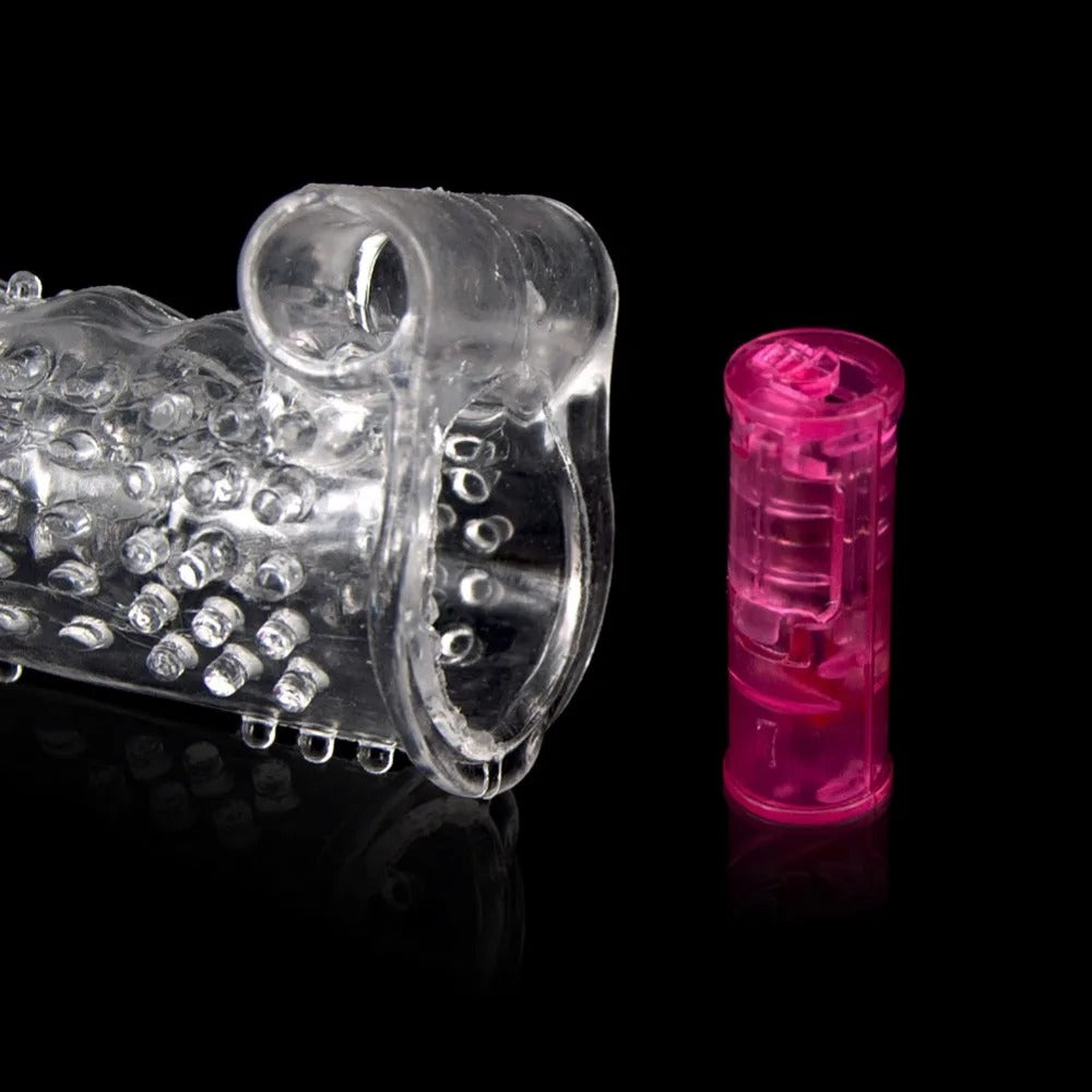 DOCCOO VIBRATION CRYSTAL PENIS SLEEVE RW001- CLARO