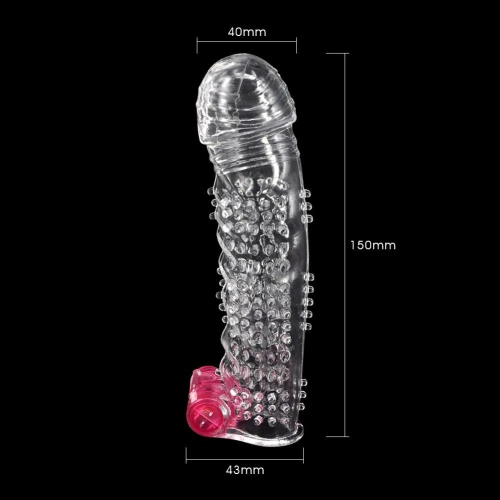 DOCCOO VIBRATION CRYSTAL PENIS SLEEVE RW001- CLARO