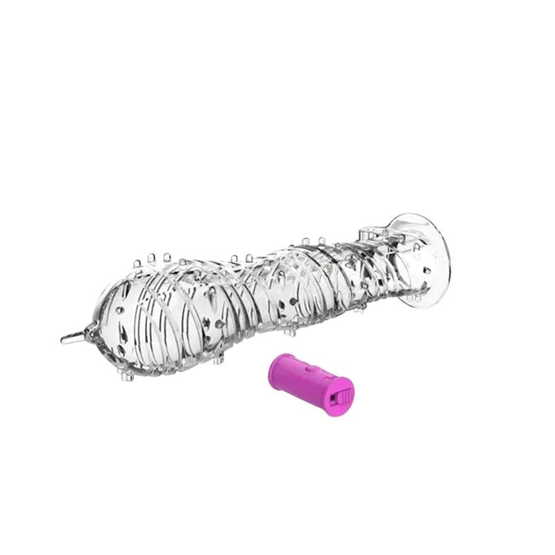 DOCCOO VIBRATION CRYSTAL PENIS SLEEVE RW002 - CLARO