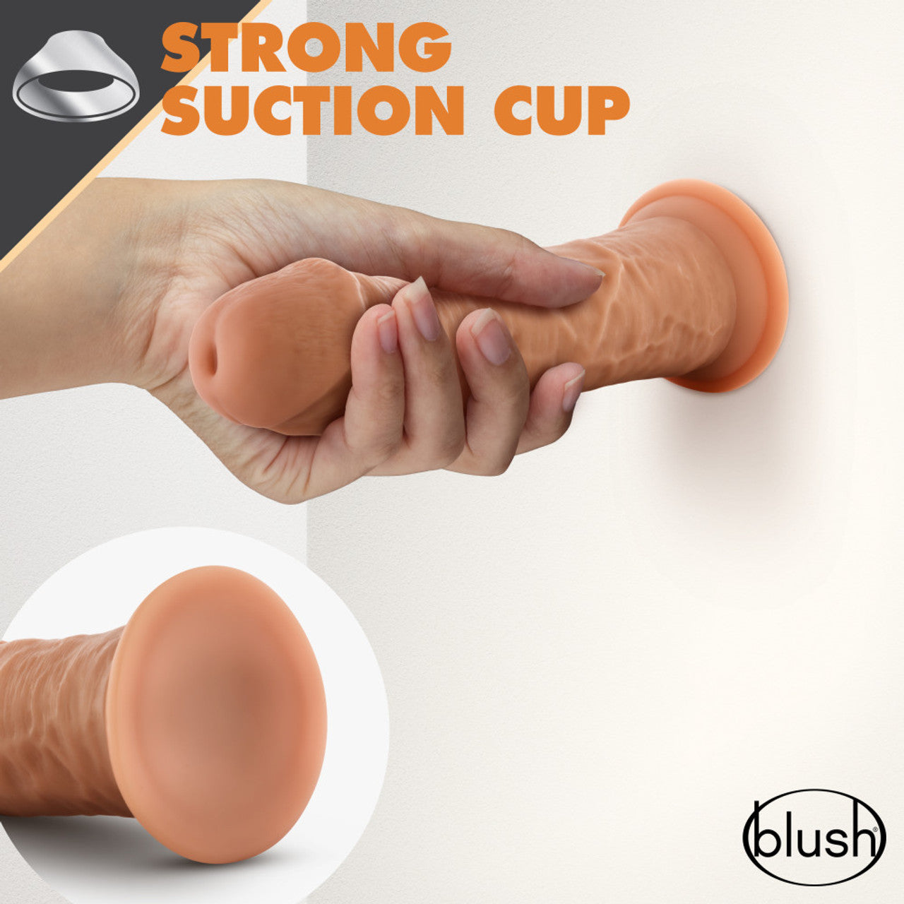 DR. SKIN GLIDE 8" SELF LUBRICATING DILDO - MOCA