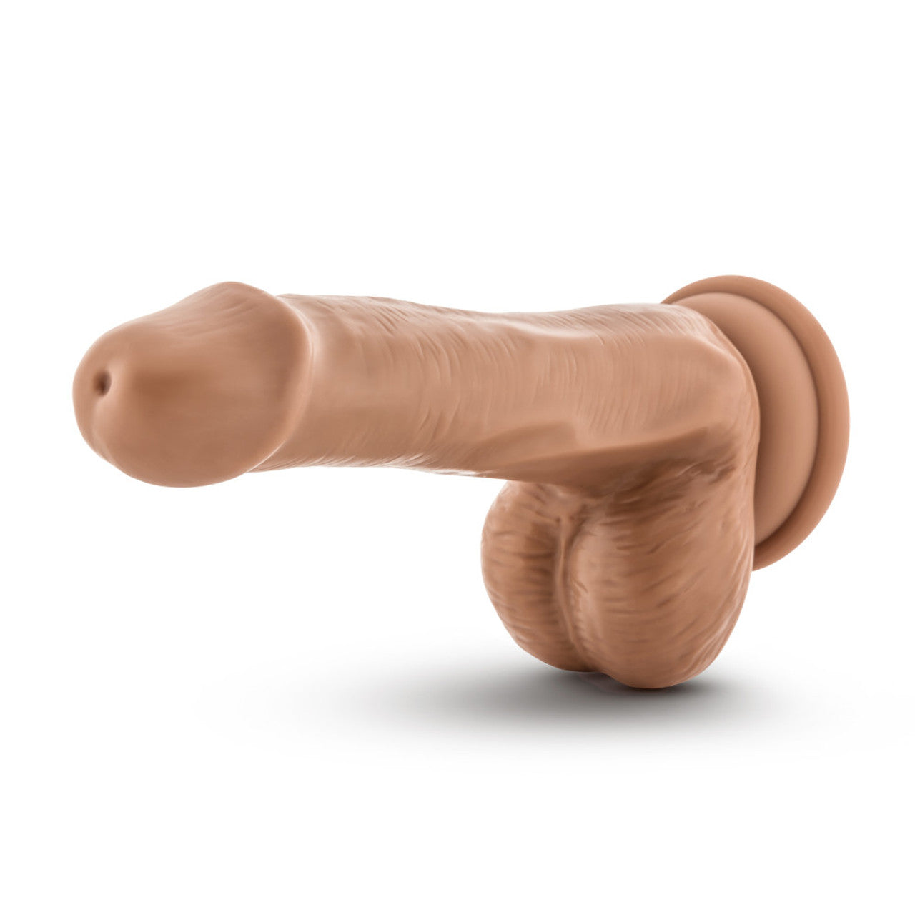 DR. SKIN PLUS 6" POSABLE DILDO WITH BALLS - MOCA