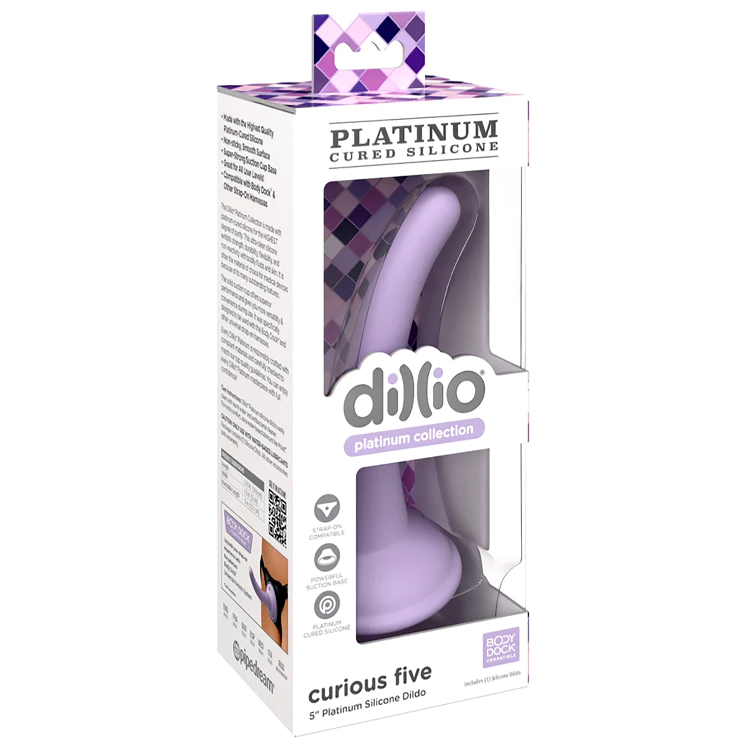DILLIO PLATINUM CURIOUS FIVE 5“ DILDO - PURPLE