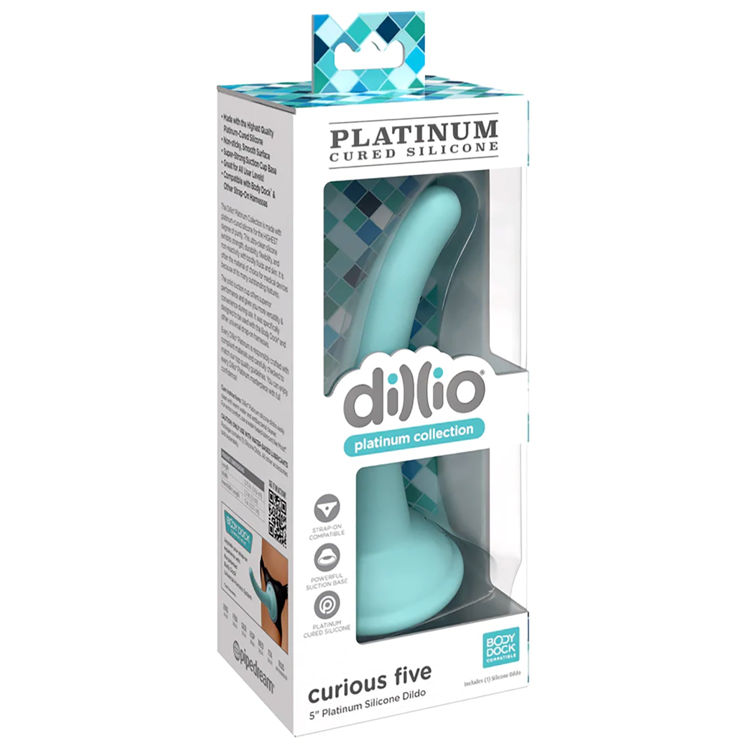 DILLIO PLATINUM CURIOUS FIVE 5“ DILDO - TEAL