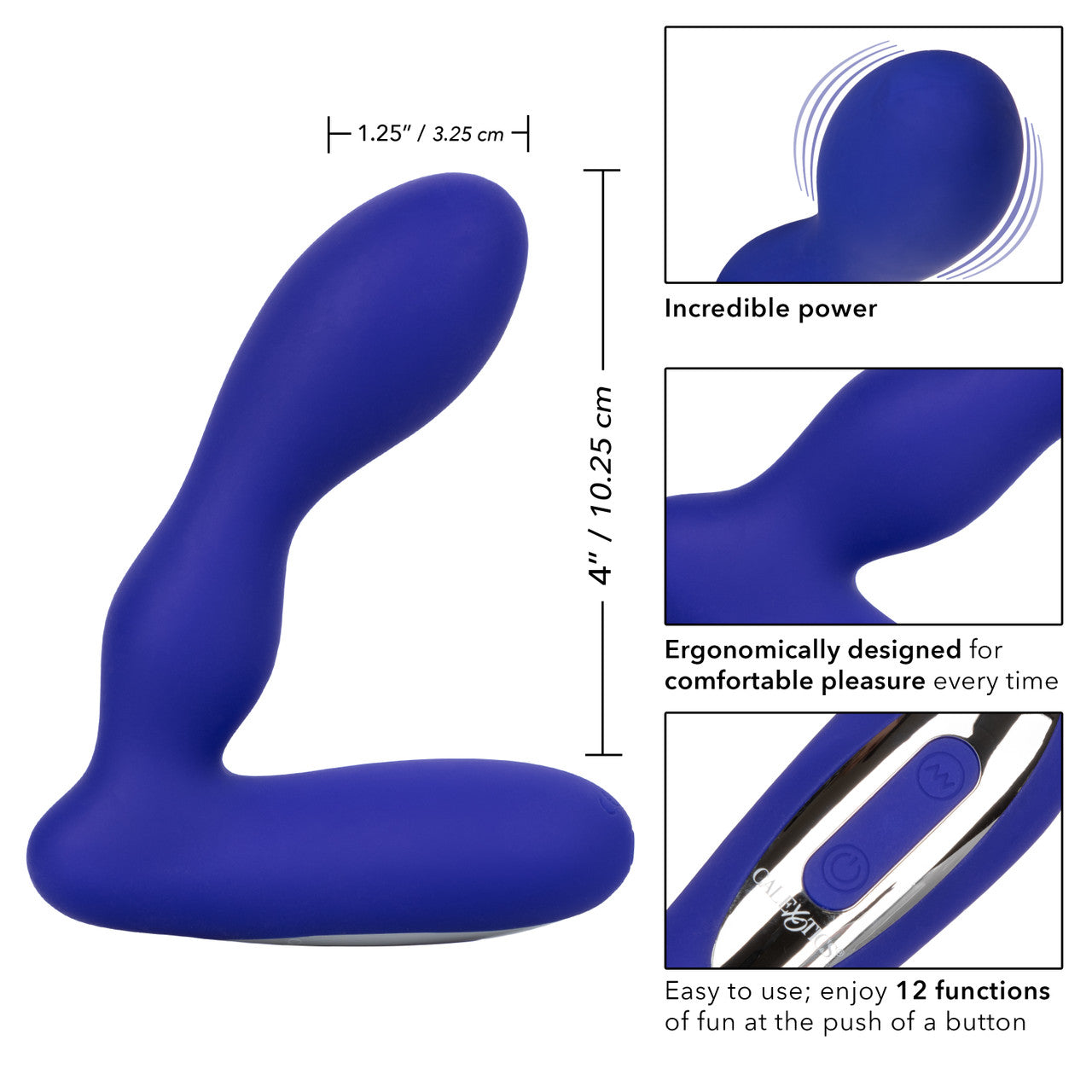 SILICONE WIRELESS PLEASURE PROBE - AZUL