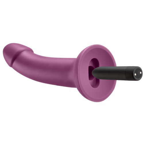 ERGO SUPER FLEXI III DONG SOFT AND FLEXIBLE LIQUID SILICONE WITH VIBRATOR - PLUM