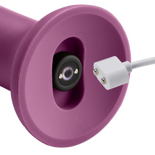 ERGO SUPER FLEXI III DONG SOFT AND FLEXIBLE LIQUID SILICONE WITH VIBRATOR - PLUM