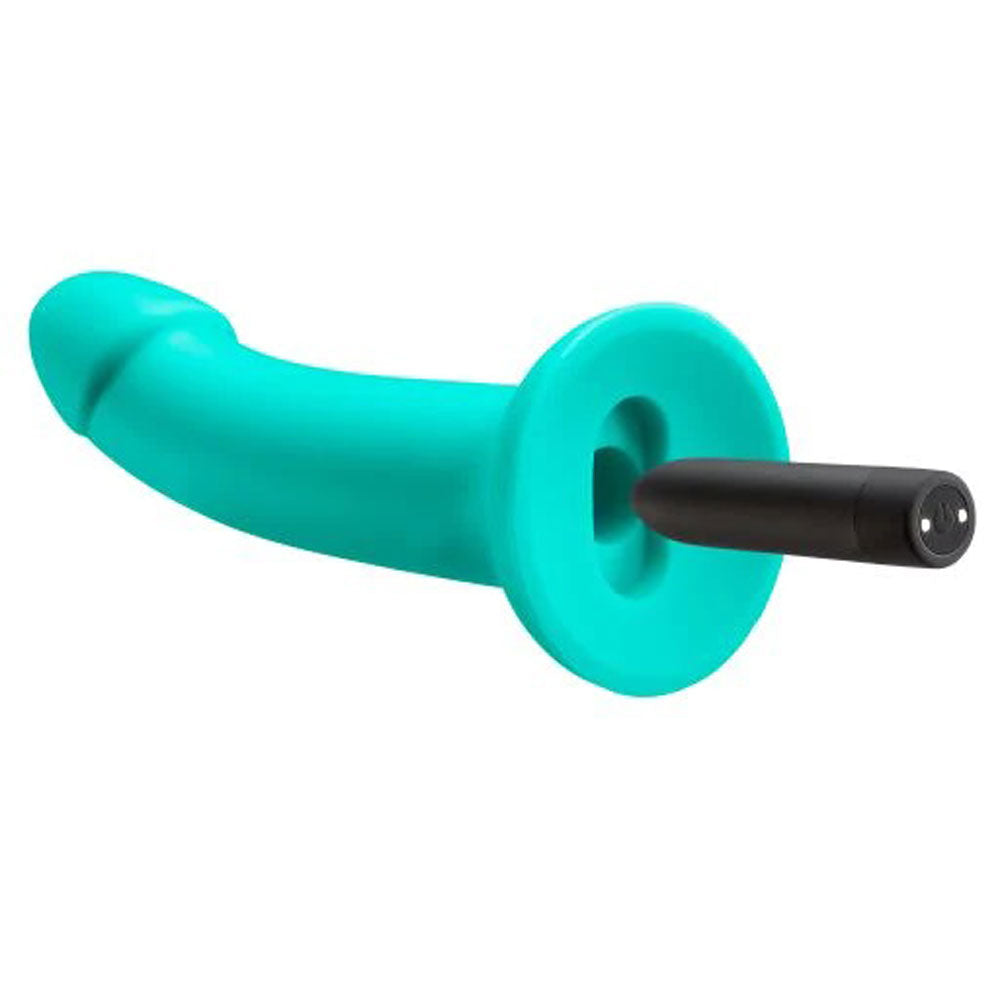 ERGO SUPER FLEXI III DONG SOFT AND FLEXIBLE LIQUID SILICONE WITH VIBRATOR - TEAL