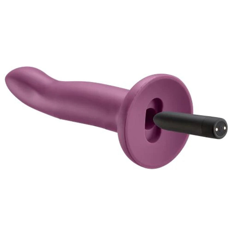 ERGO SUPER FLEXI II DONG SOFT AND FLEXIBLE LIQUID SILICONE WITH VIBRATOR - PLUM