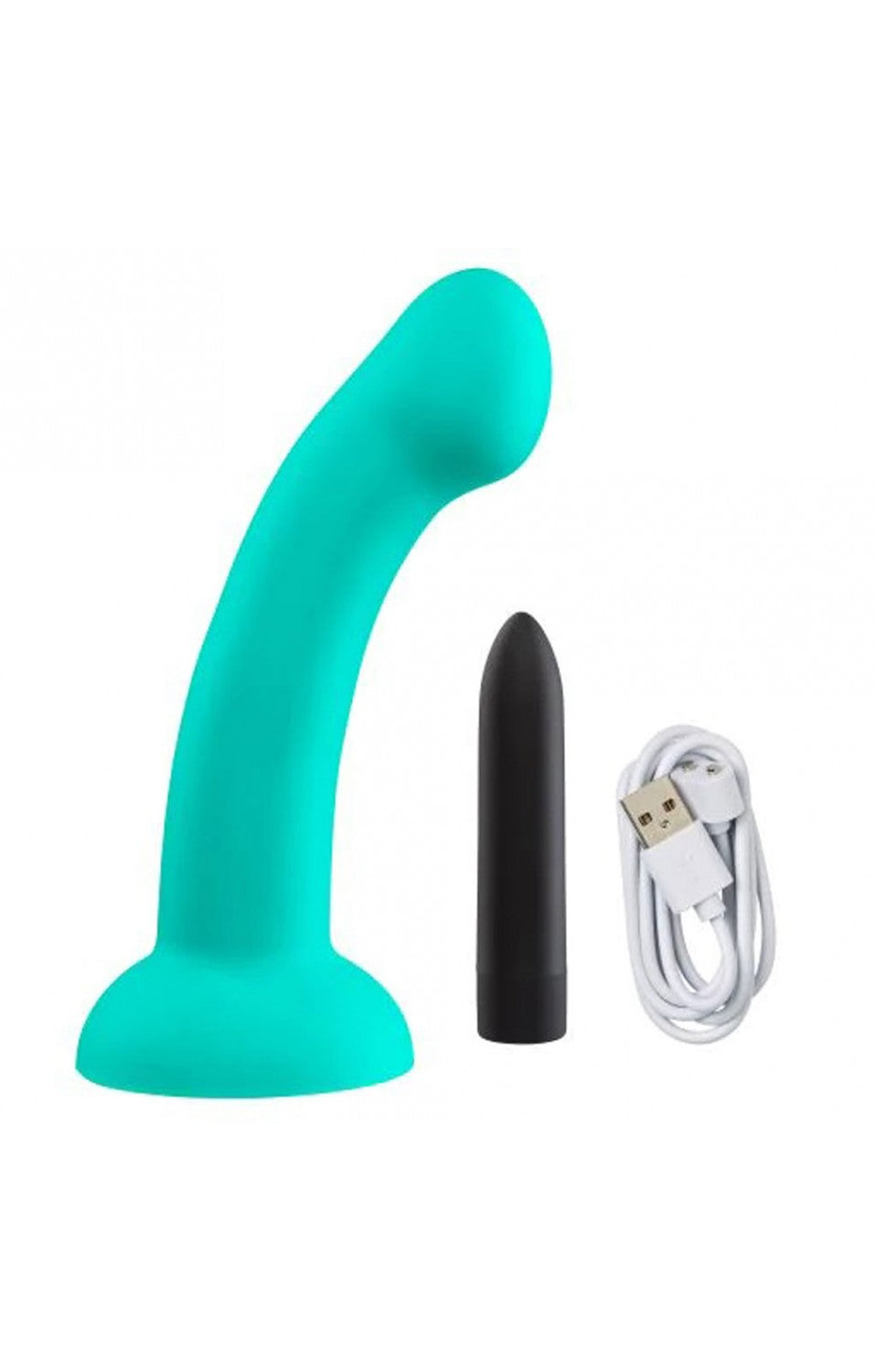 ERGO SUPER FLEXI I DONG SOFT AND FLEXIBLE LIQUID SILICONE WITH VIBRATOR - TEAL