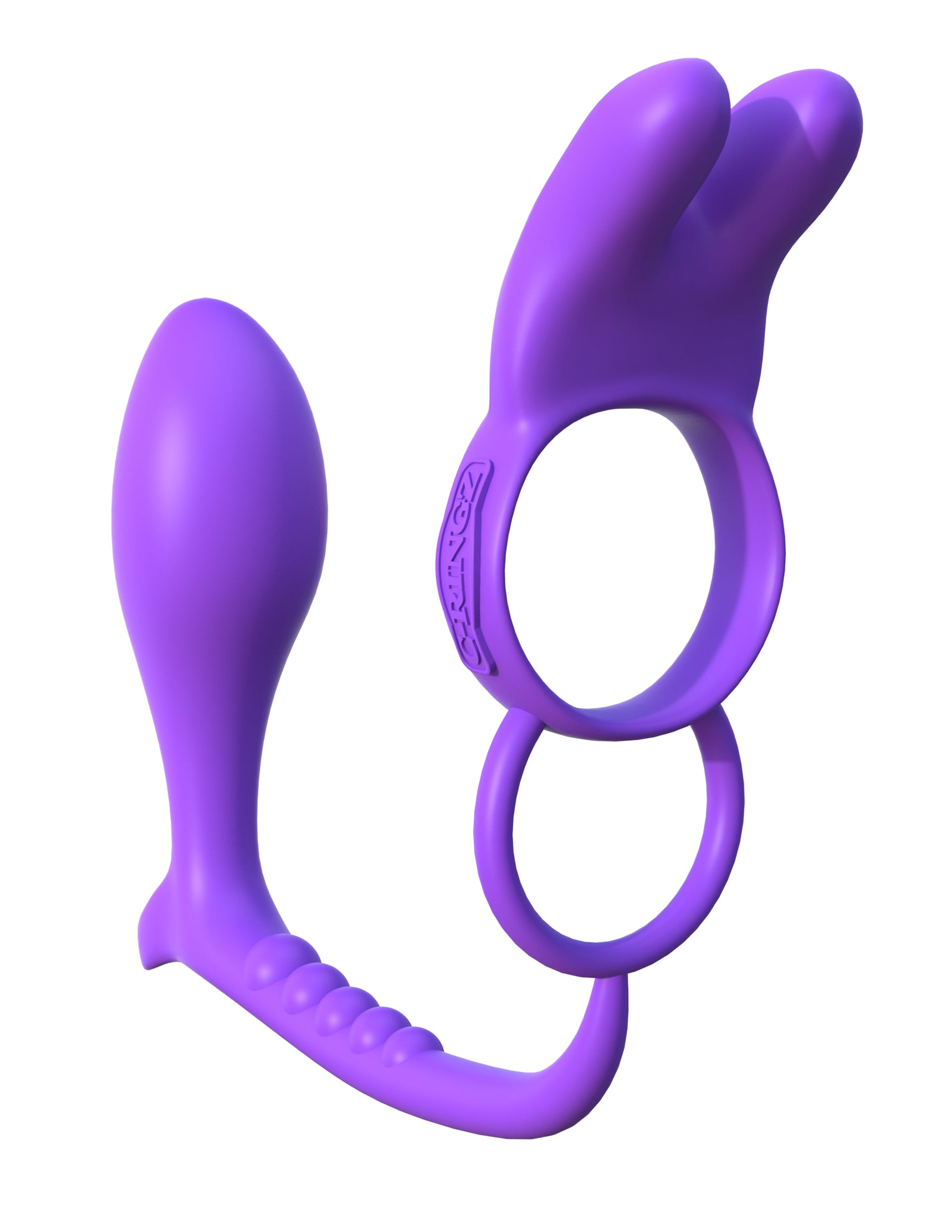 FANTASY C-RINGZ ASS-GASM VIBRATING RABBIT - PURPLE