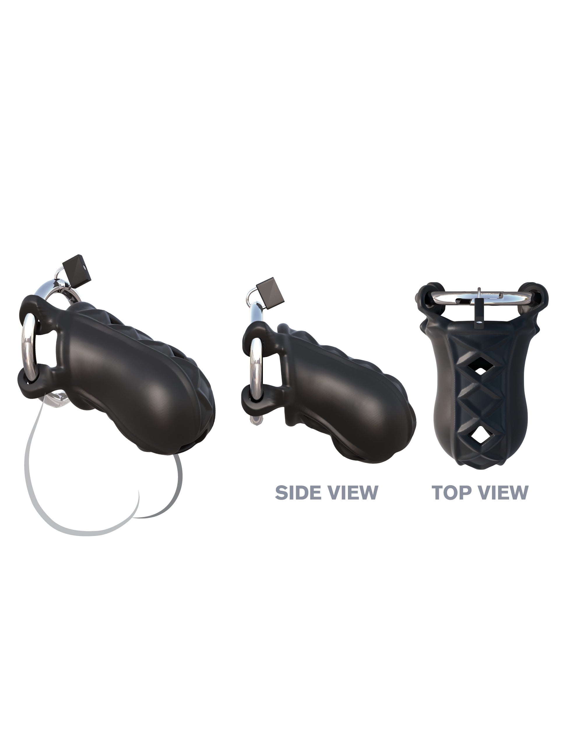 FANTASY C-RINGZ EXTREME SILICONE COCK BLOCKER - BLACK