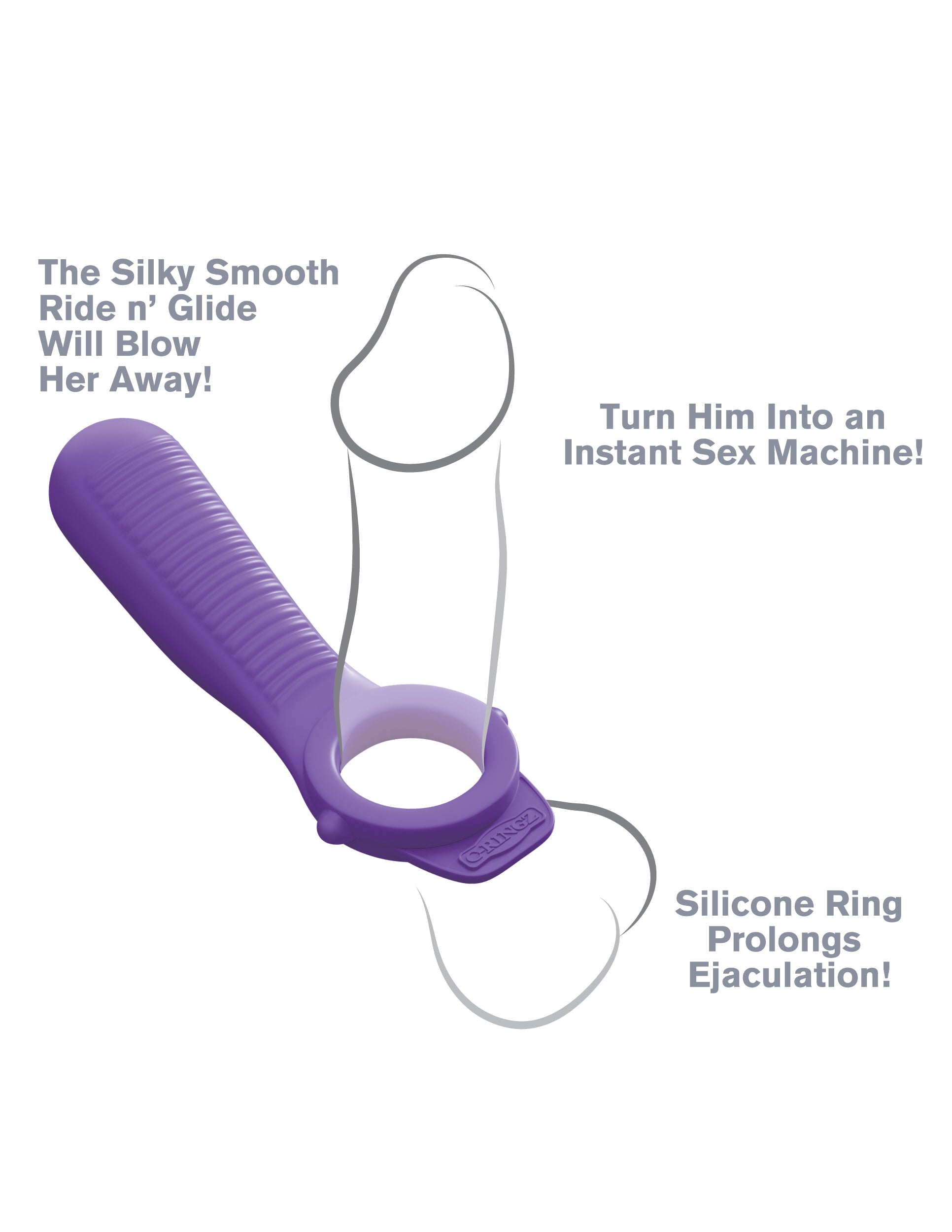 FANTASY C-RINGZ RIDE N' GLIDE COUPLES RING - PURPLE