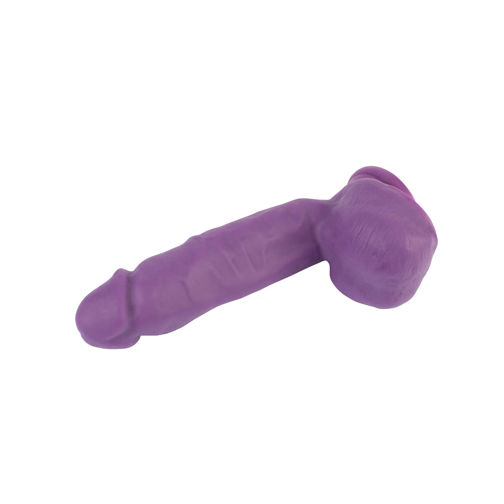 FASHION DUDE NEO 8.2" DUAL DENSITY COCK DILDO - MORADO