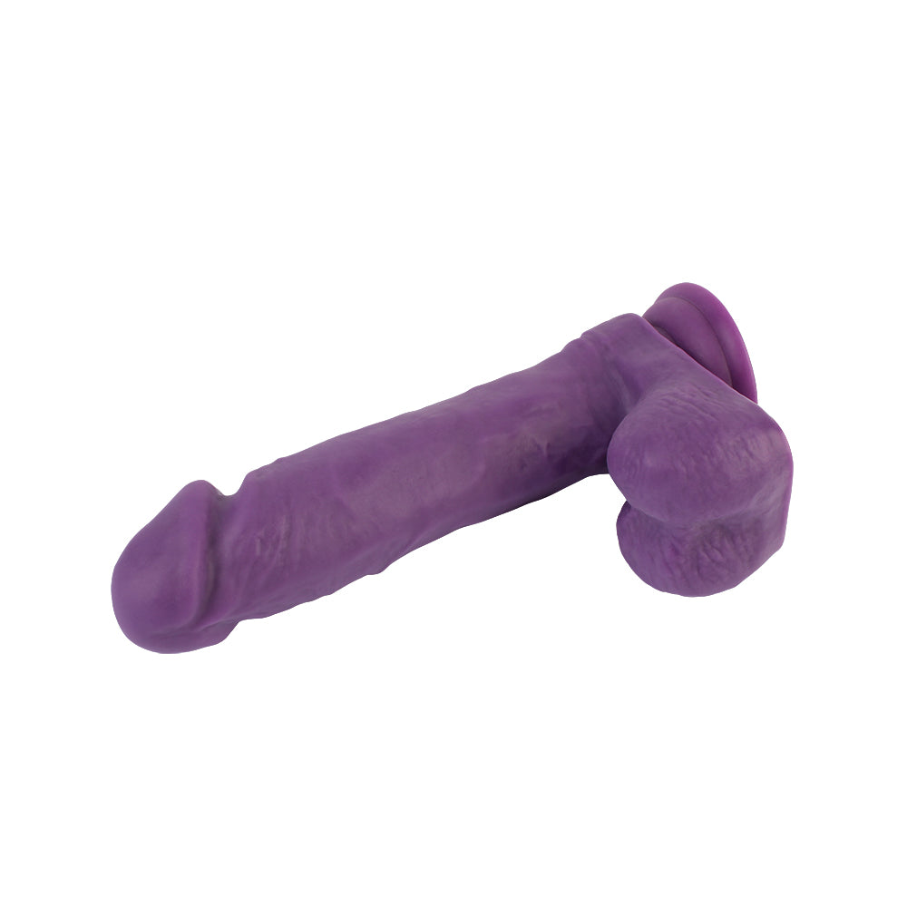 FASHION DUDE NEO 8.2" DUAL DENSITY COCK DILDO 2 - MORADO