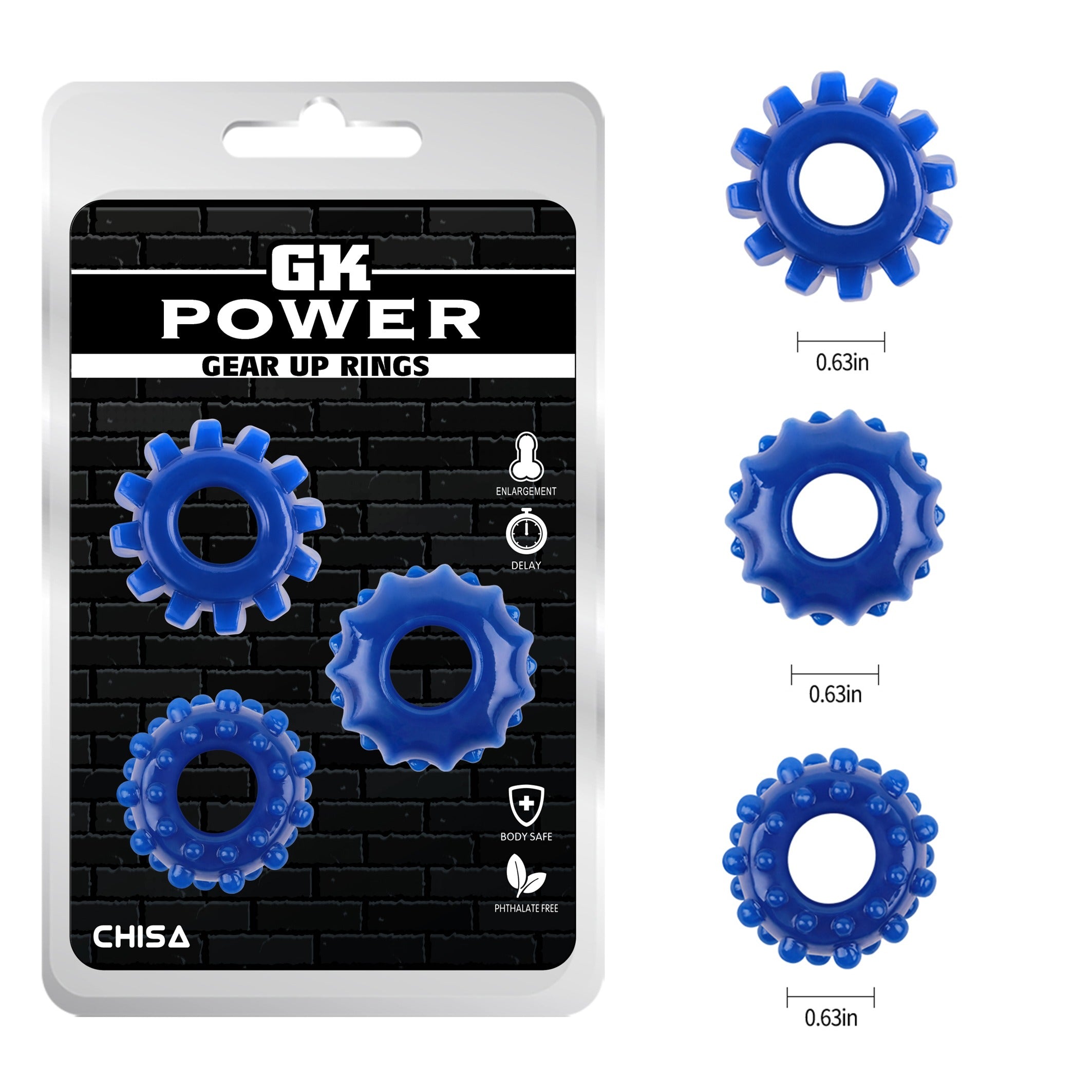 GK POWER GEAR UP RINGS - AZUL