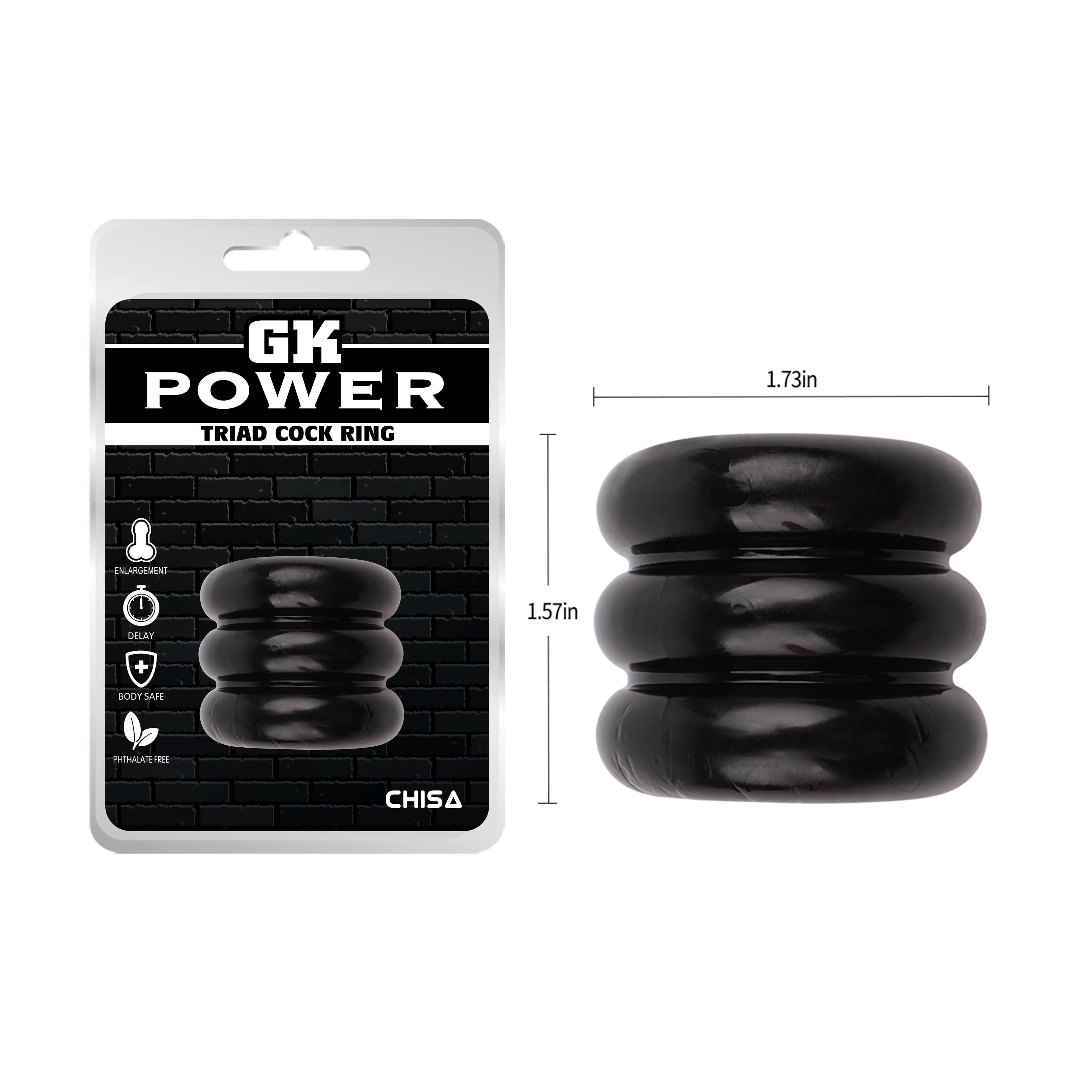 GK POWER TRIAD COCK RING