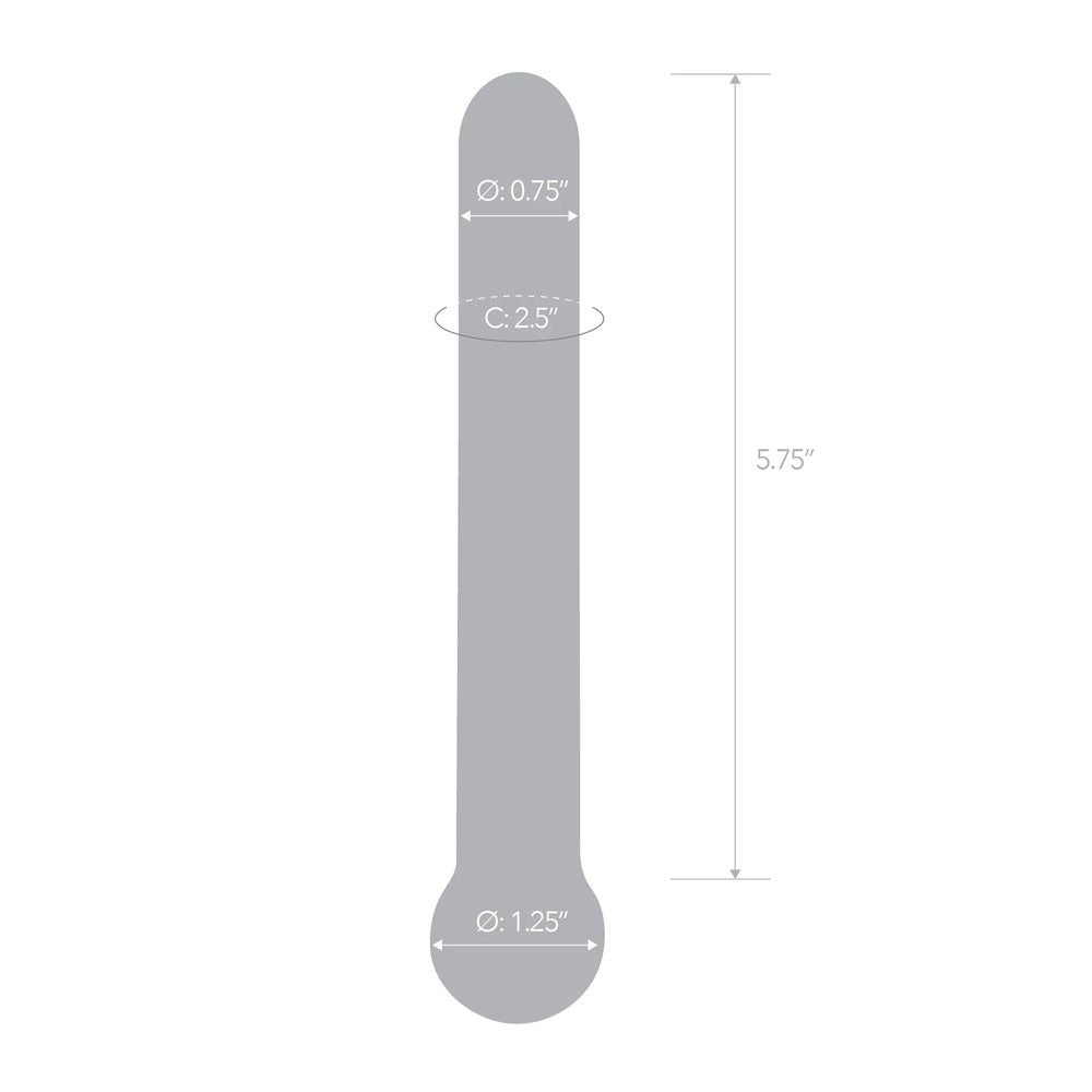 GLAS 7 INCH STRAIGHT GLASS DILDO