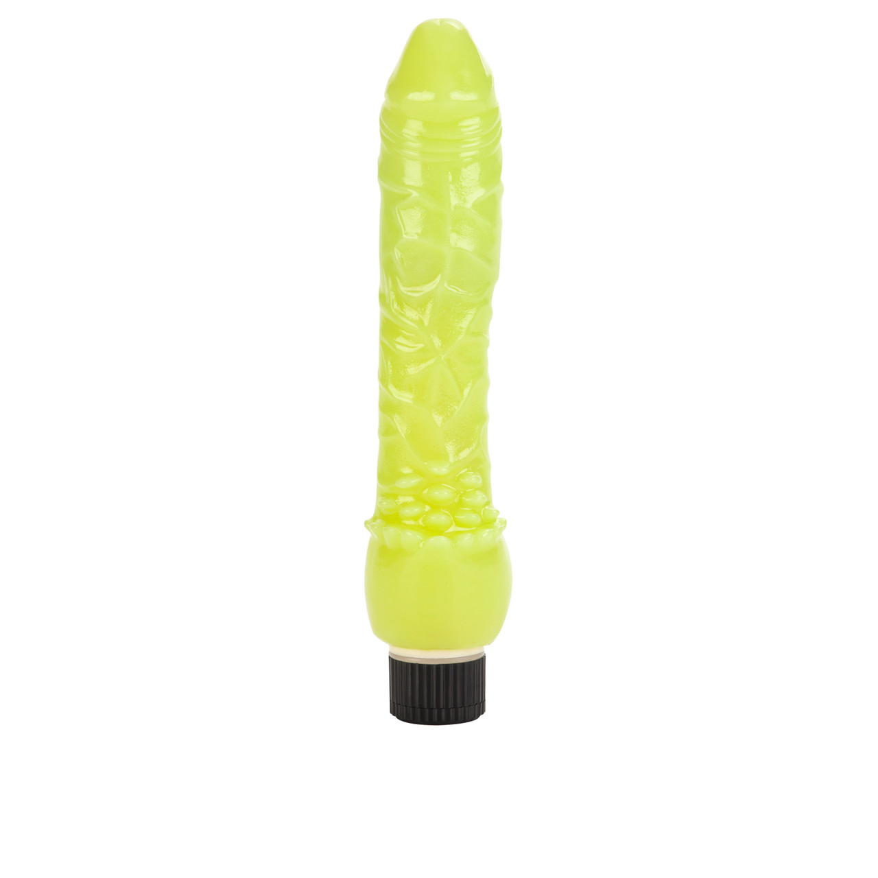 GLOW-IN-THE-DARK JELLY PENIS VIBE 7” - GREEN