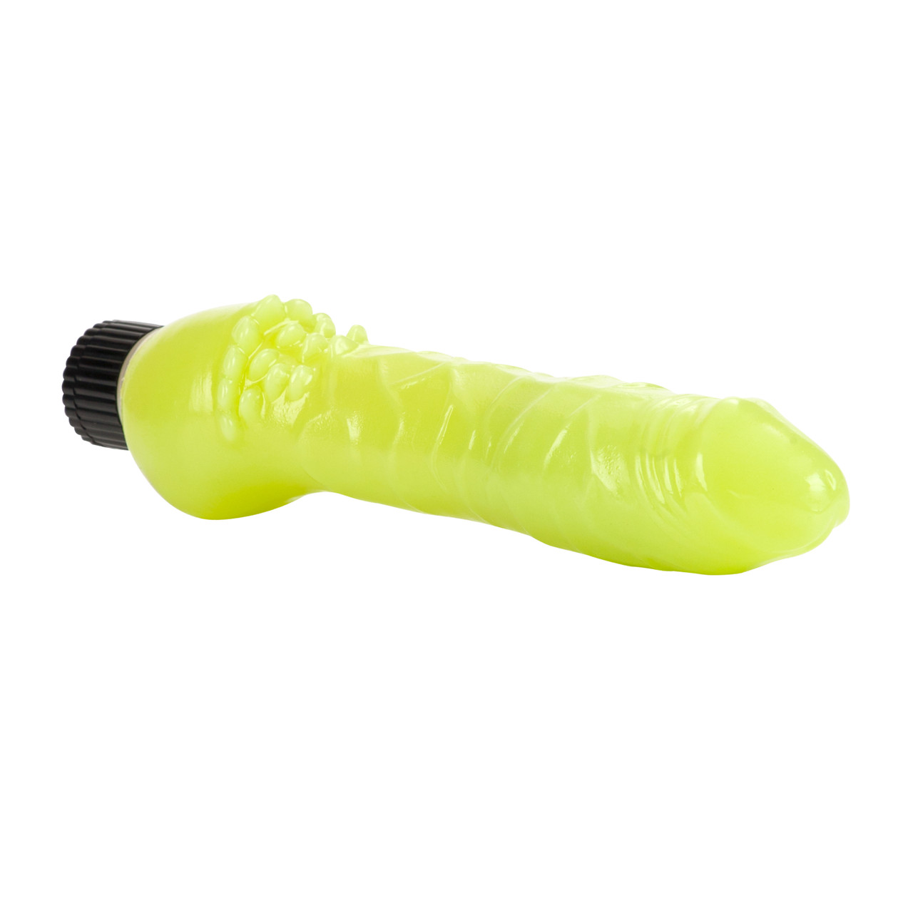GLOW-IN-THE-DARK JELLY PENIS VIBE 7” - GREEN