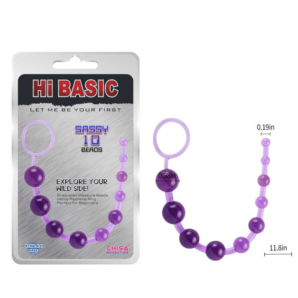HI-BASIC SASSY ANAL BEADS - MORADO