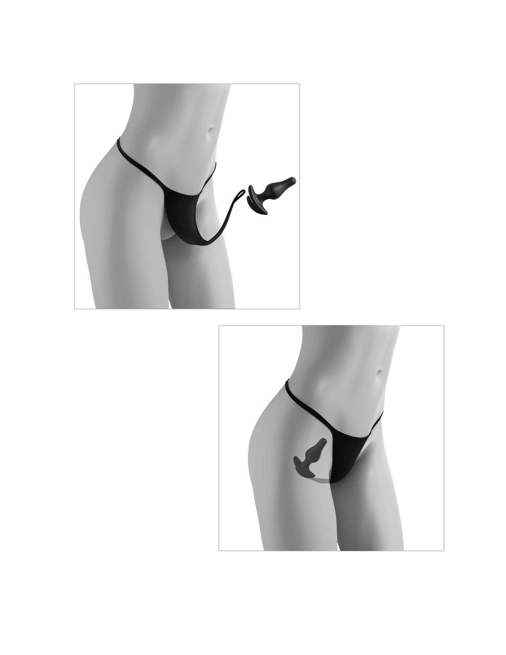 HOOKUP PANTIES CROTCHLESS LOVE GARTER - FITS SIZE XL-XXL
