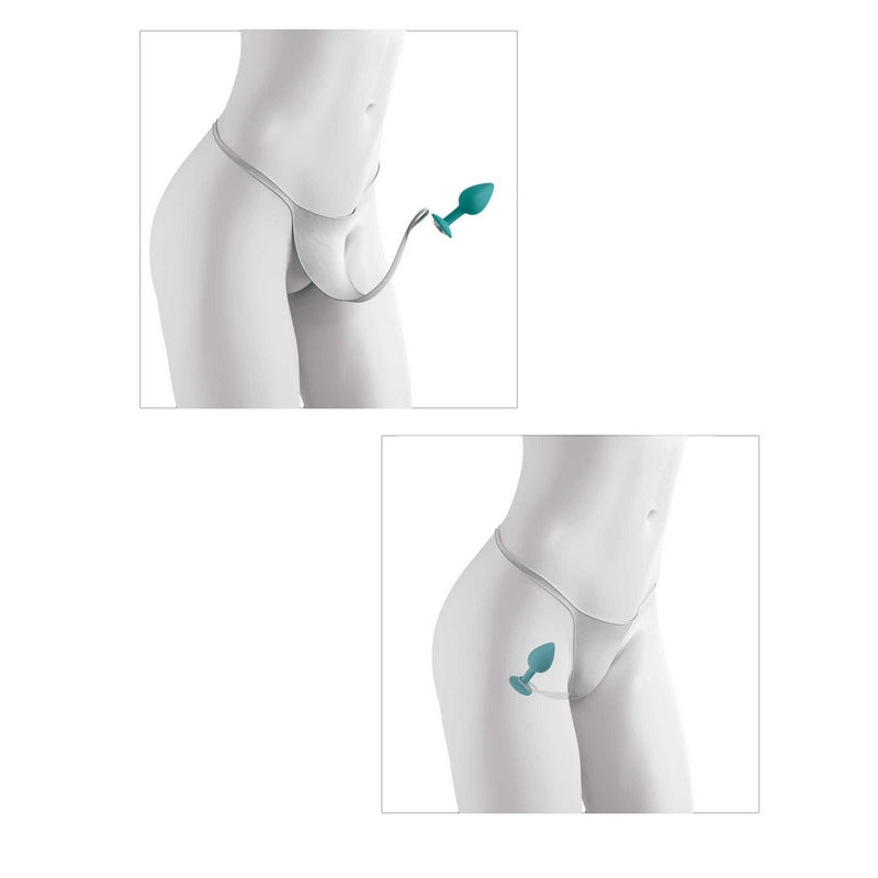 HOOKUP PANTIES CROTCHLESS SECRET GEM - FITS SIZE S-L / WHITE