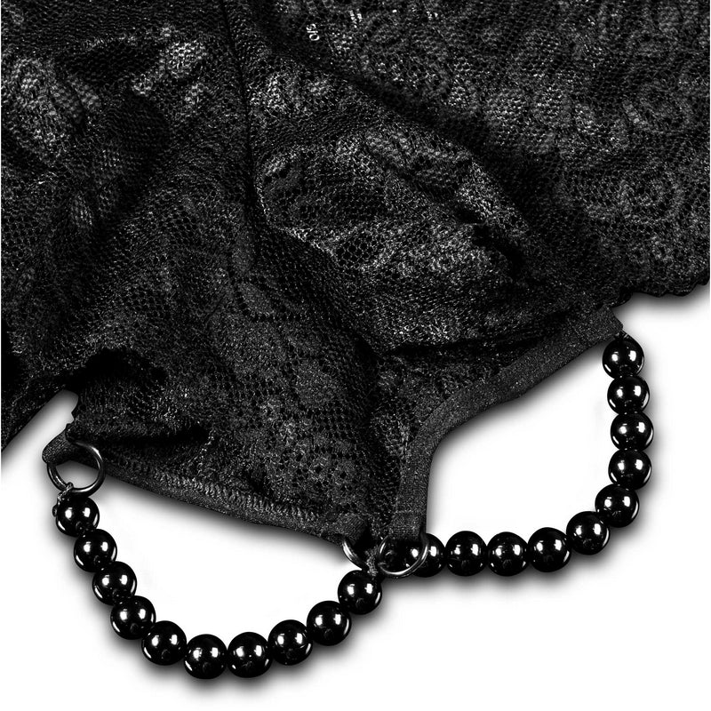 HOOKUP PANTIES PLEASURE PEARL BOY SHORTS - FITS SIZE S-L