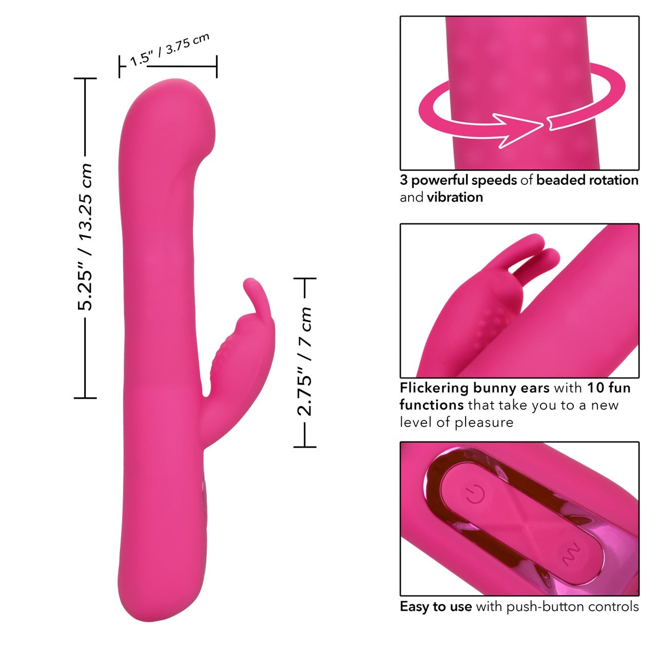 JACK RABBIT ELITE BEADED G RABBIT - ROSA