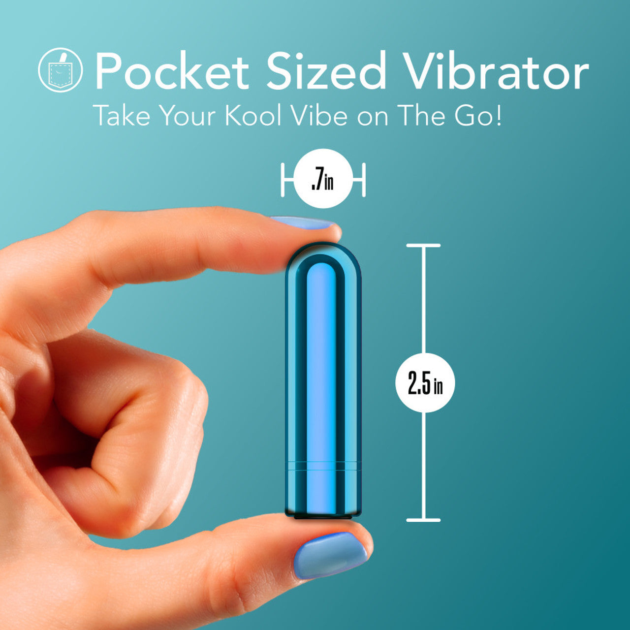 KOOL VIBES RECHARGEABLE MINI BULLET - BLUEBERRY