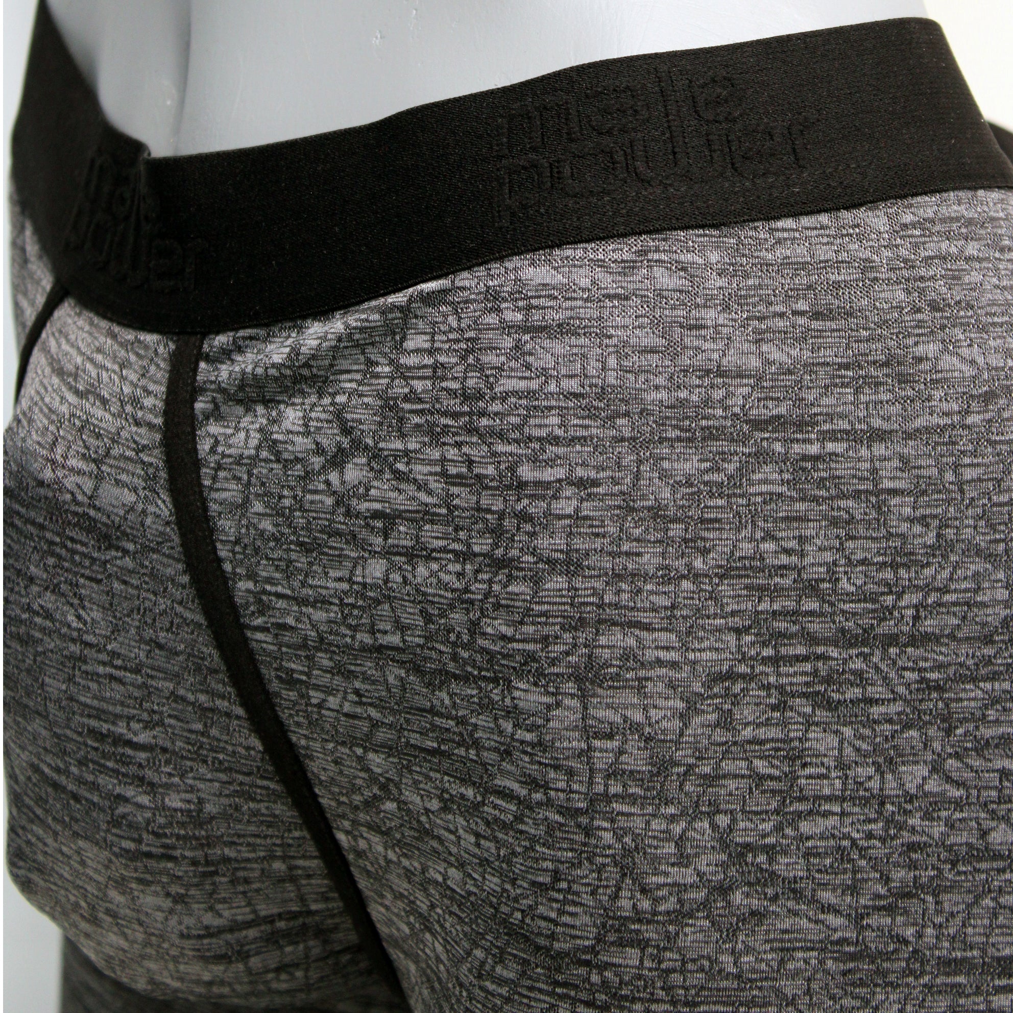 MALE POWER BOXER - GRIS SML LONG LEG SHORT