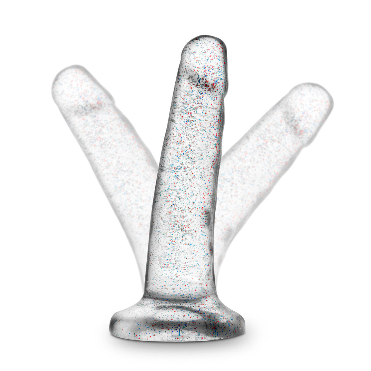 NATURALLY YOURS 5.5" GLITTER DONG - SPARKLING CLEAR
