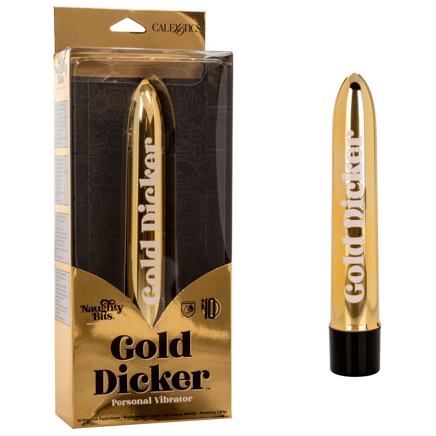 NAUGHTY BITS GOLD DICKER PERSONAL VIBRATOR