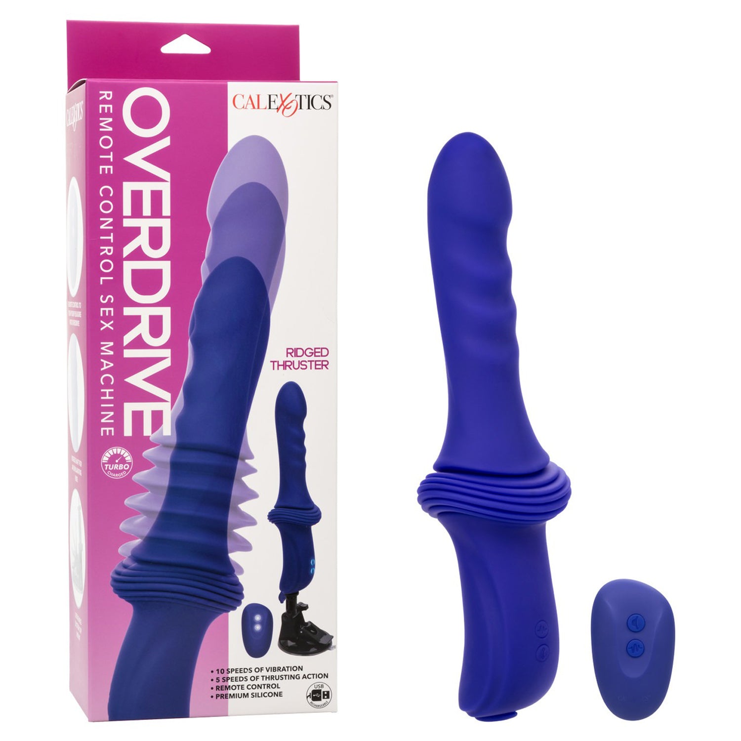 OVERDRIVE REMOTE CONTROL SEX MACHINE RIDGED THRUSTER