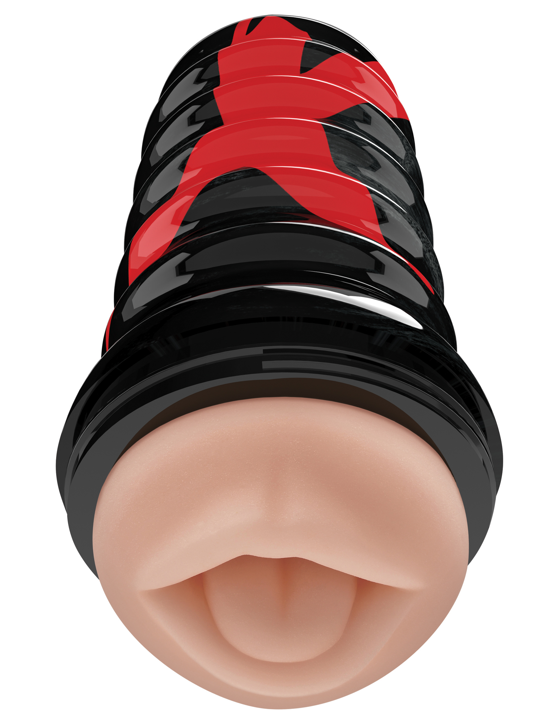 PDX ELITE AIR TIGHT ORAL STROKER - LIGHT/BLACK