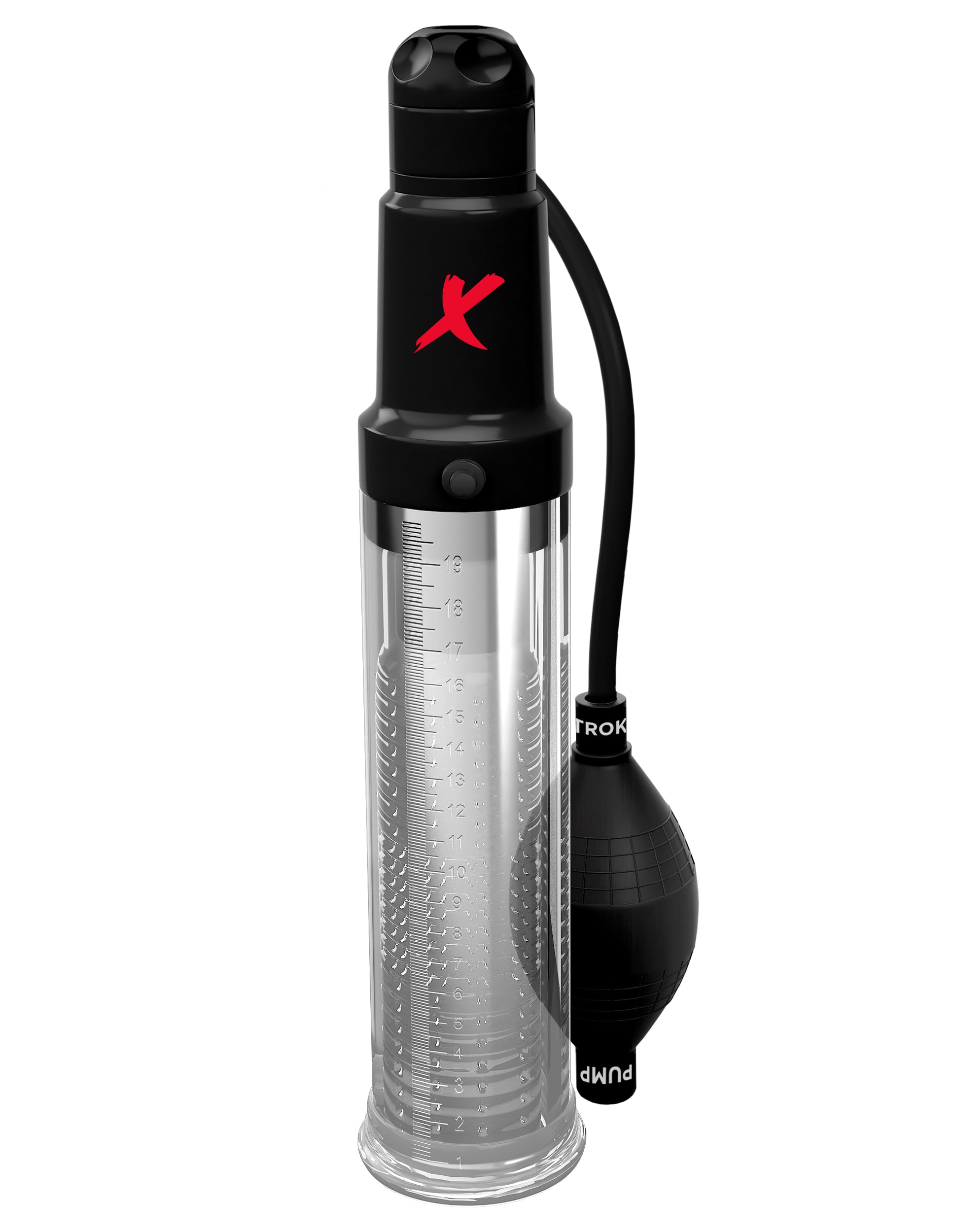 PDX ELITE SUCK-N-PUMP STROKER - CLEAR/BLACK