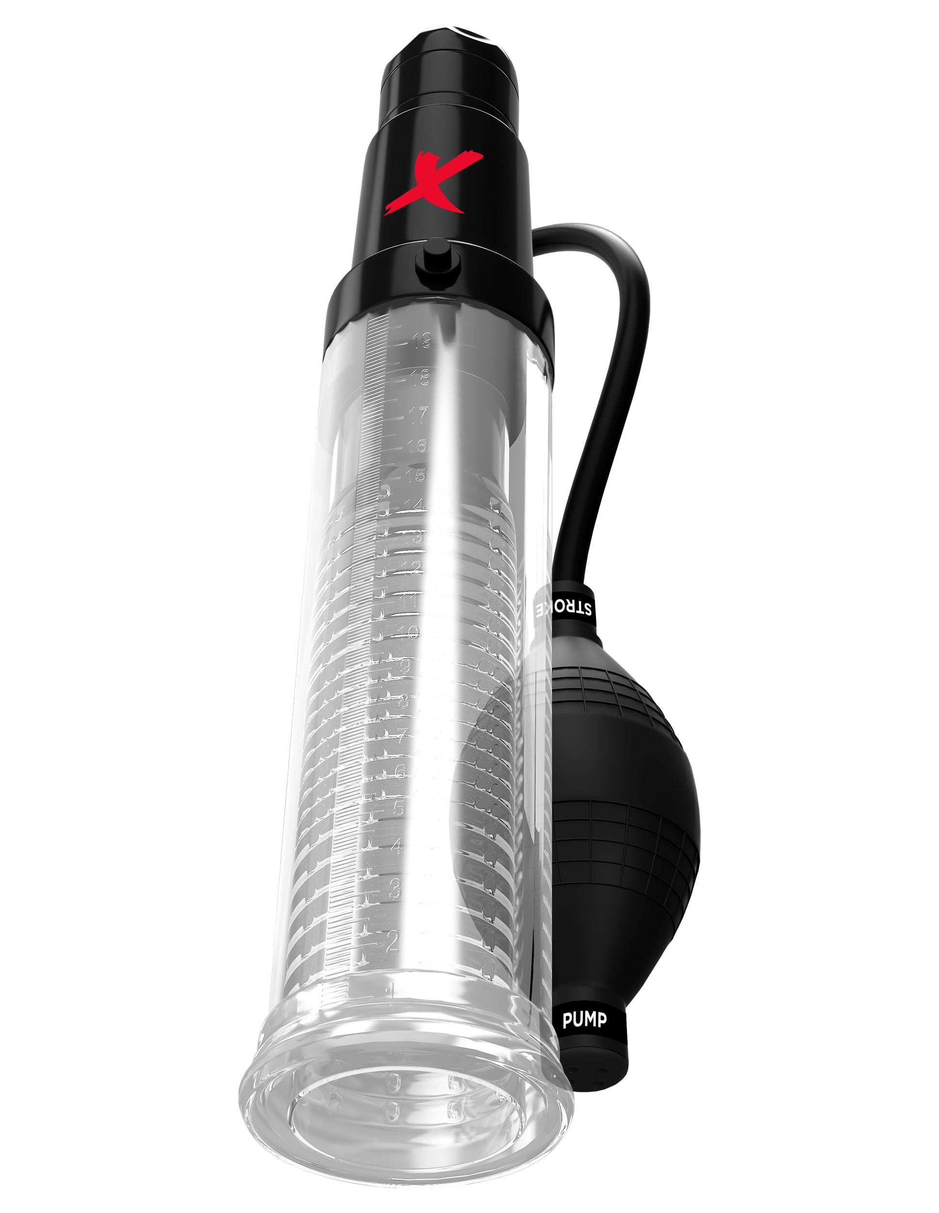 PDX ELITE SUCK-N-PUMP STROKER - CLEAR/BLACK