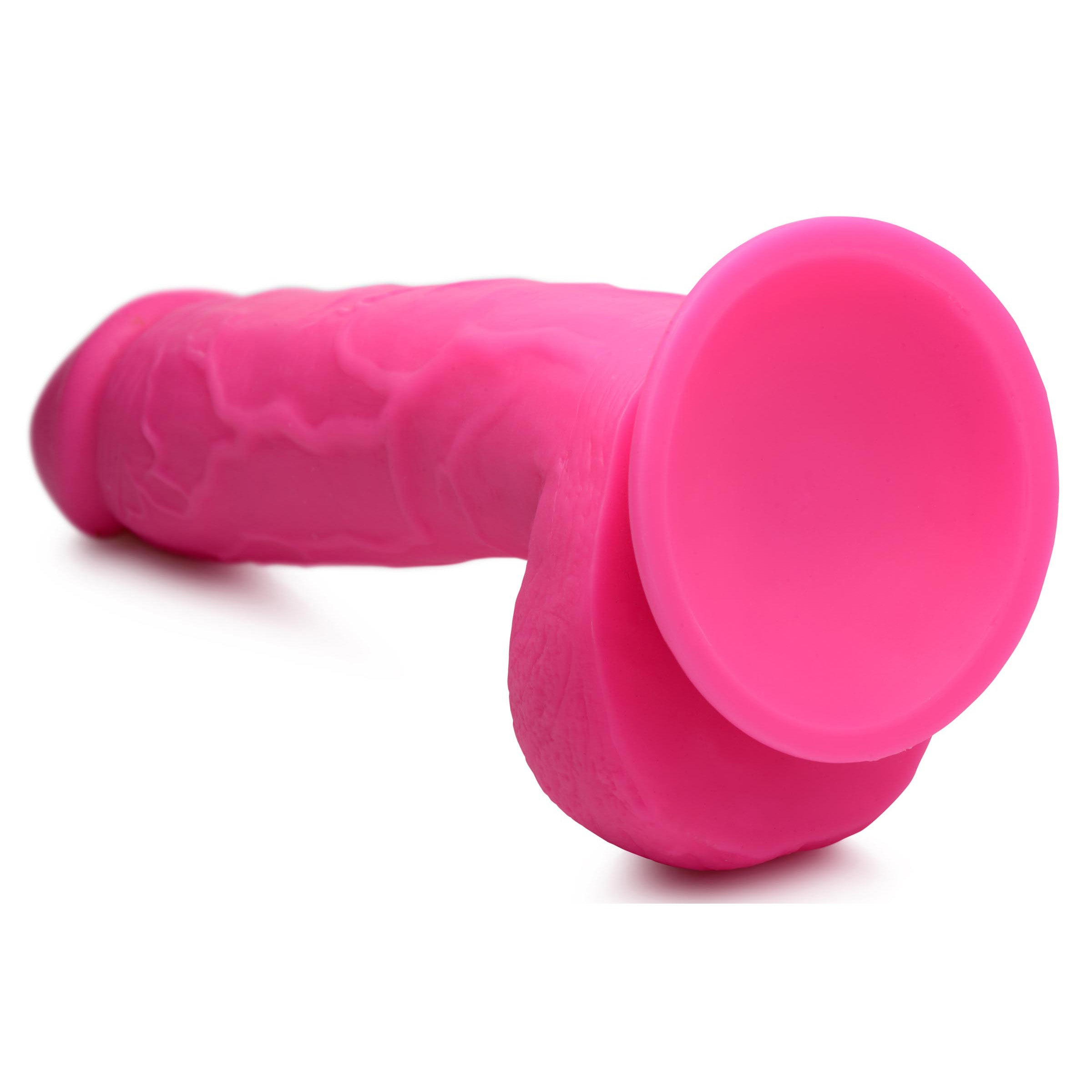 8.25" DILDO WITH BALLS - PINK