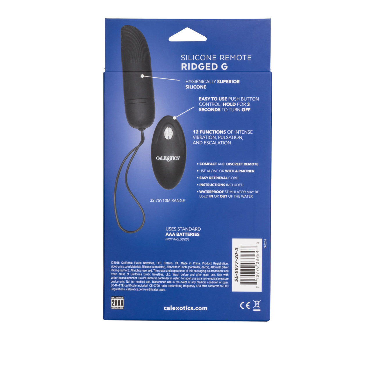 CALEXOTICS SILICONE REMOTE RIDGED G