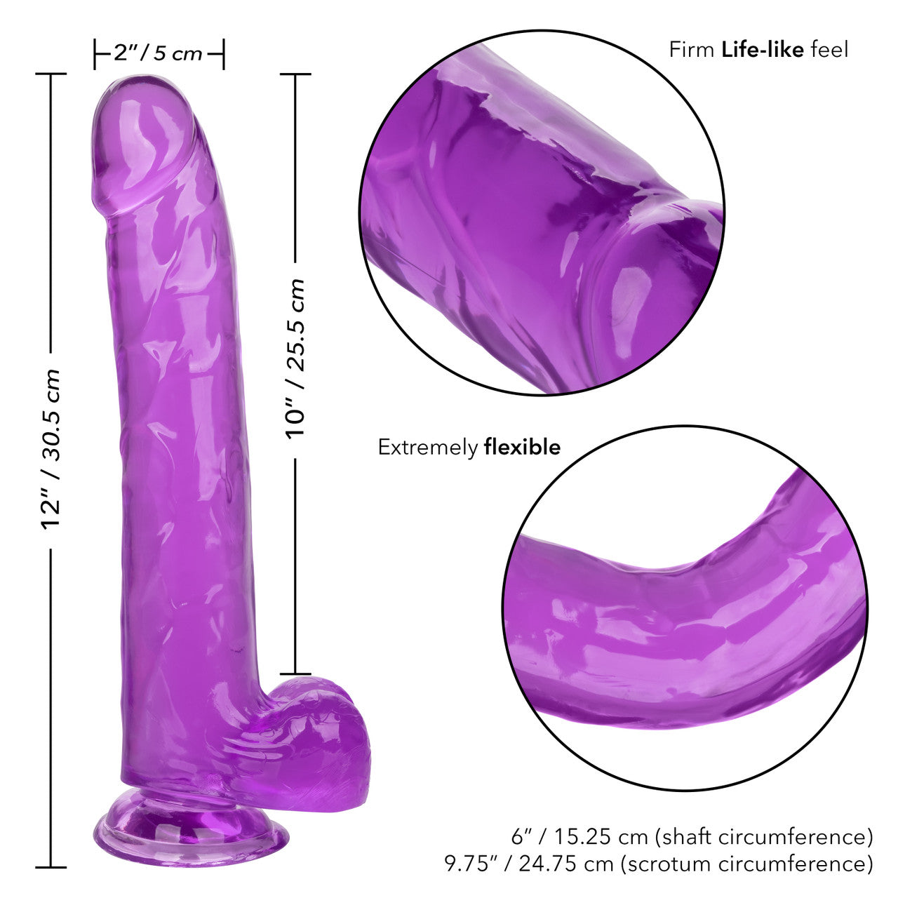 SIZE QUEEN 10"/25.5 CM - PURPLE