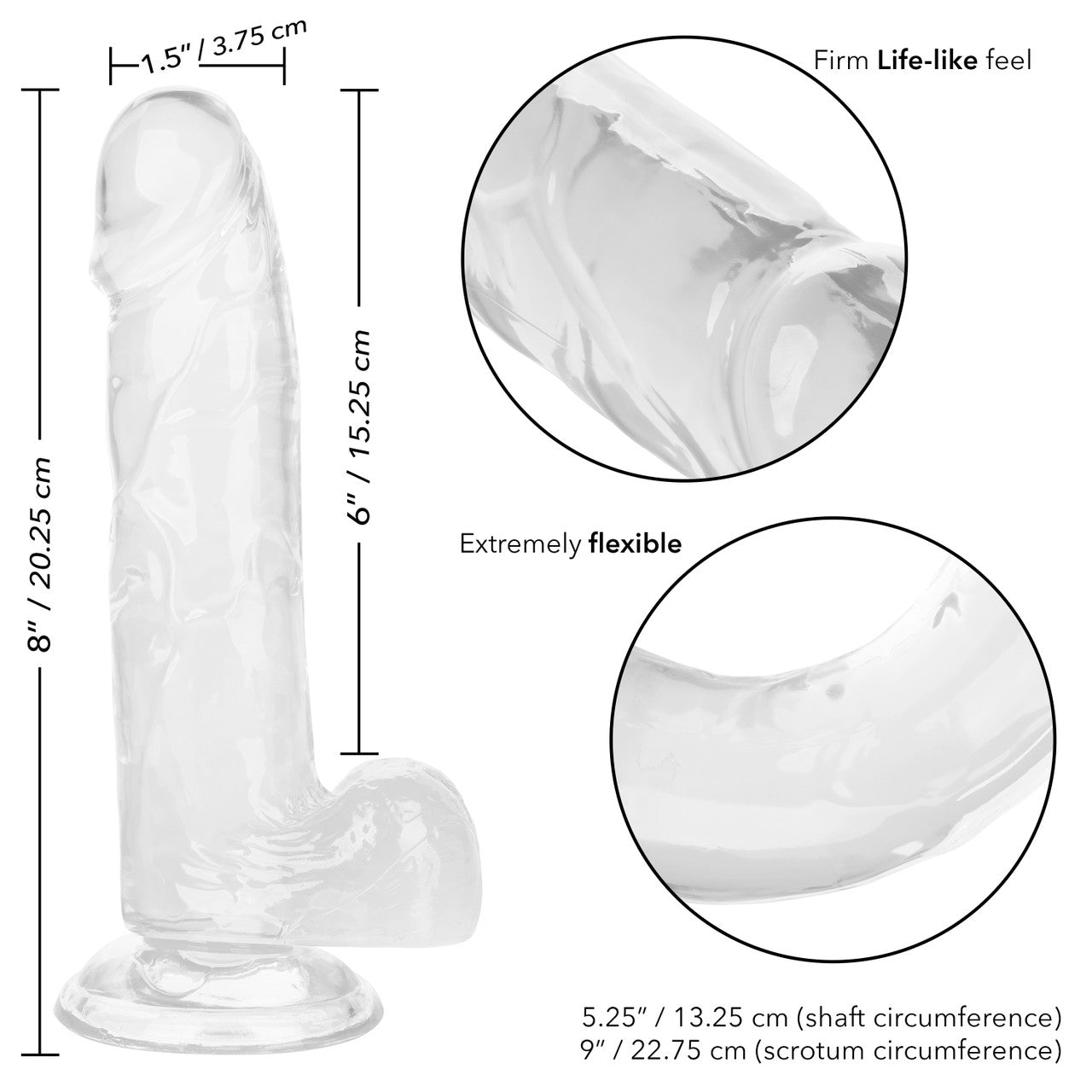 SIZE QUEEN™ 6"/15.25 CM - CLEAR