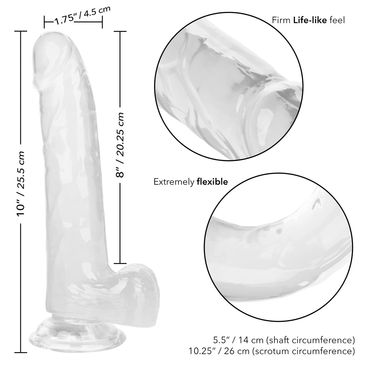 SIZE QUEEN™ 8"/20.25 CM - CLEAR