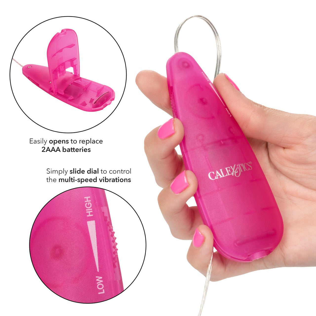 CALEXOTICS SLIM TEARDROP BULLET - ROSA