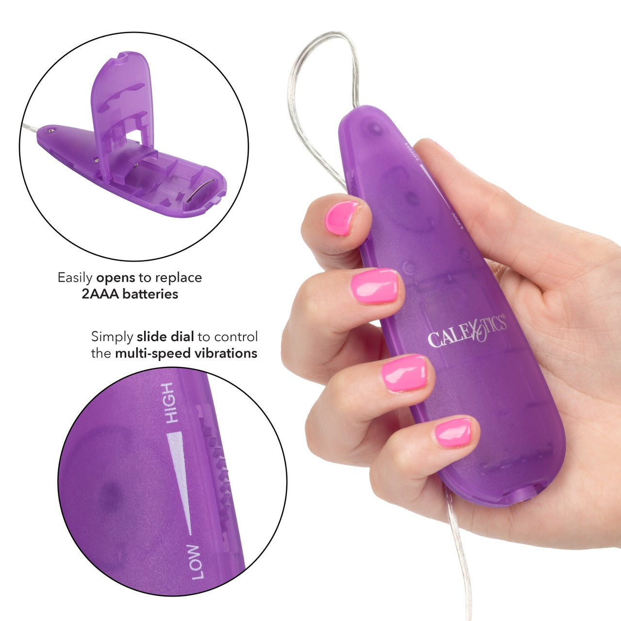 CALEXOTICS SLIM TEARDROP BULLET - MORADO