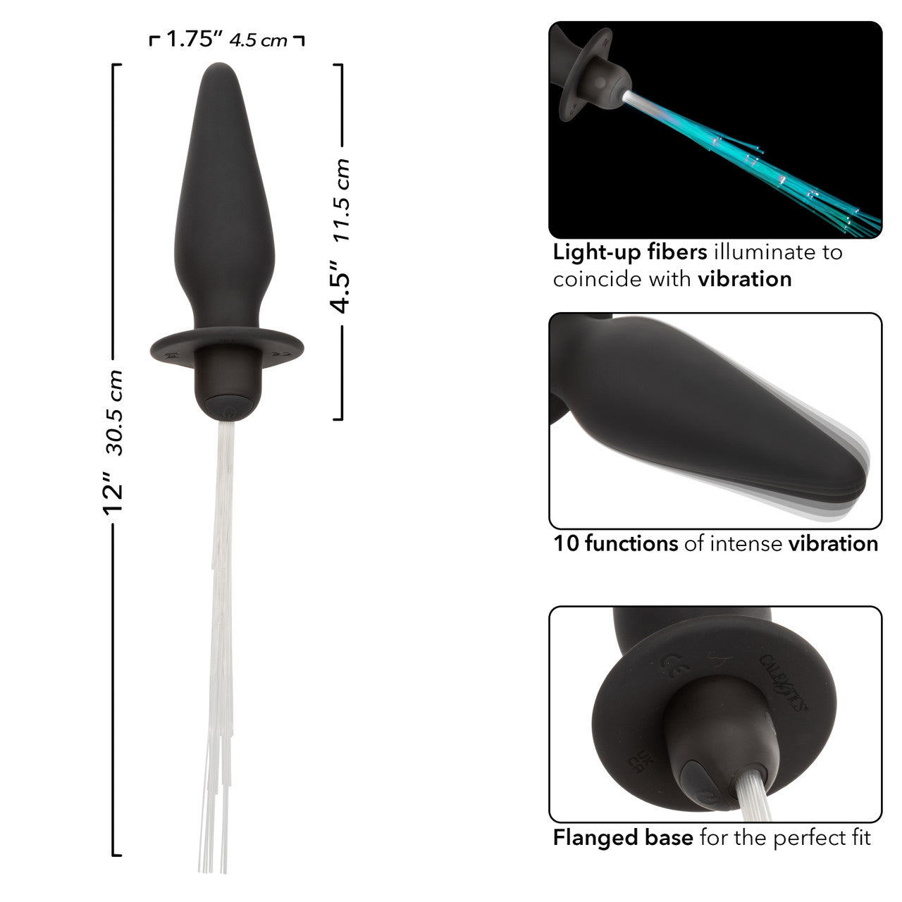 SOUTHERN LIGHTS VIBRATING LIGHT UP ANAL PROBE - NEGRO