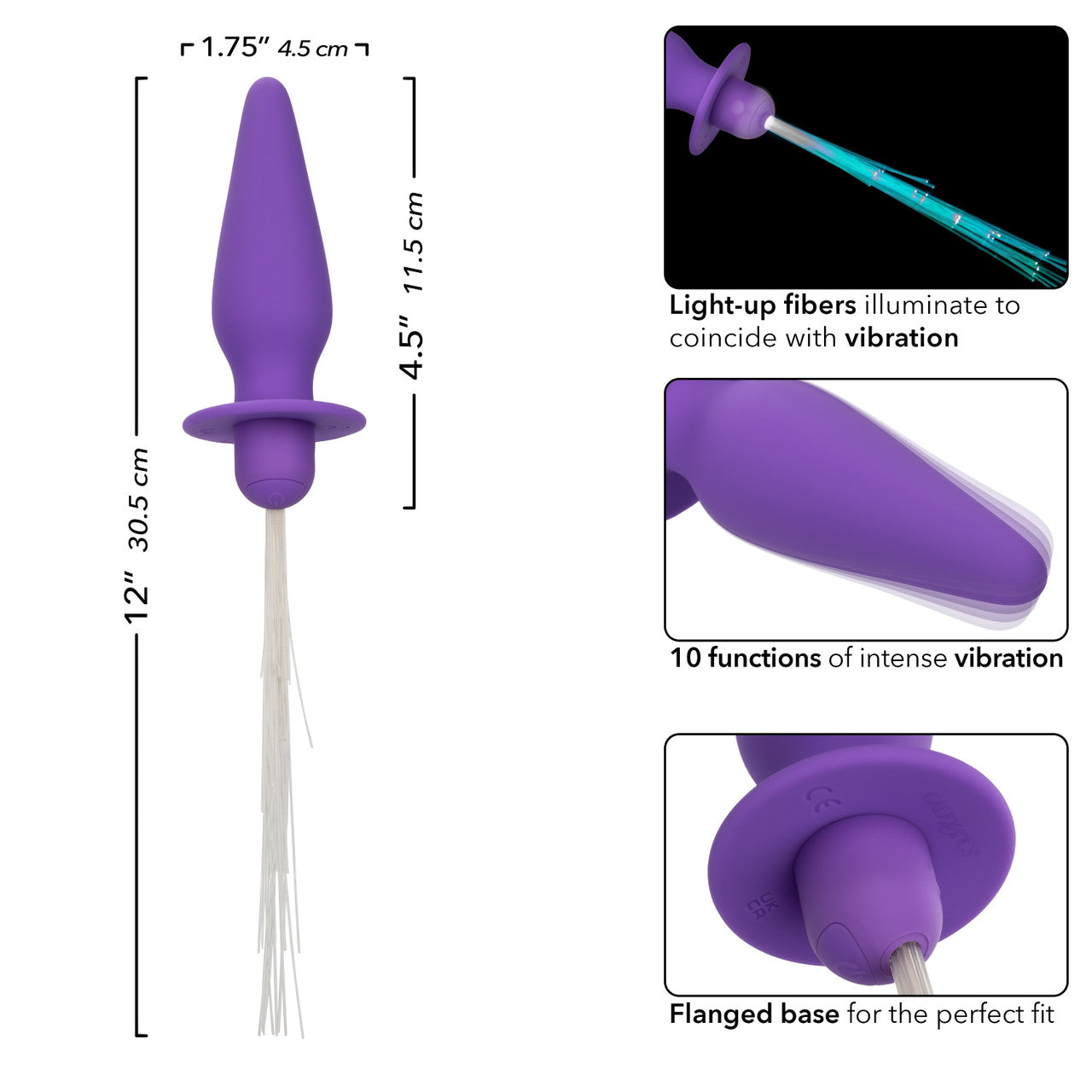 SOUTHERN LIGHTS VIBRATING LIGHT UP ANAL PROBE - MORADO