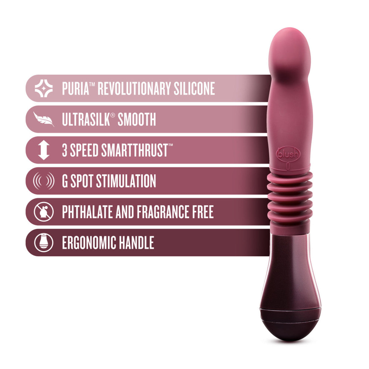 TEMPTASIA TRIXIE THRUSTING DILDO - VINO