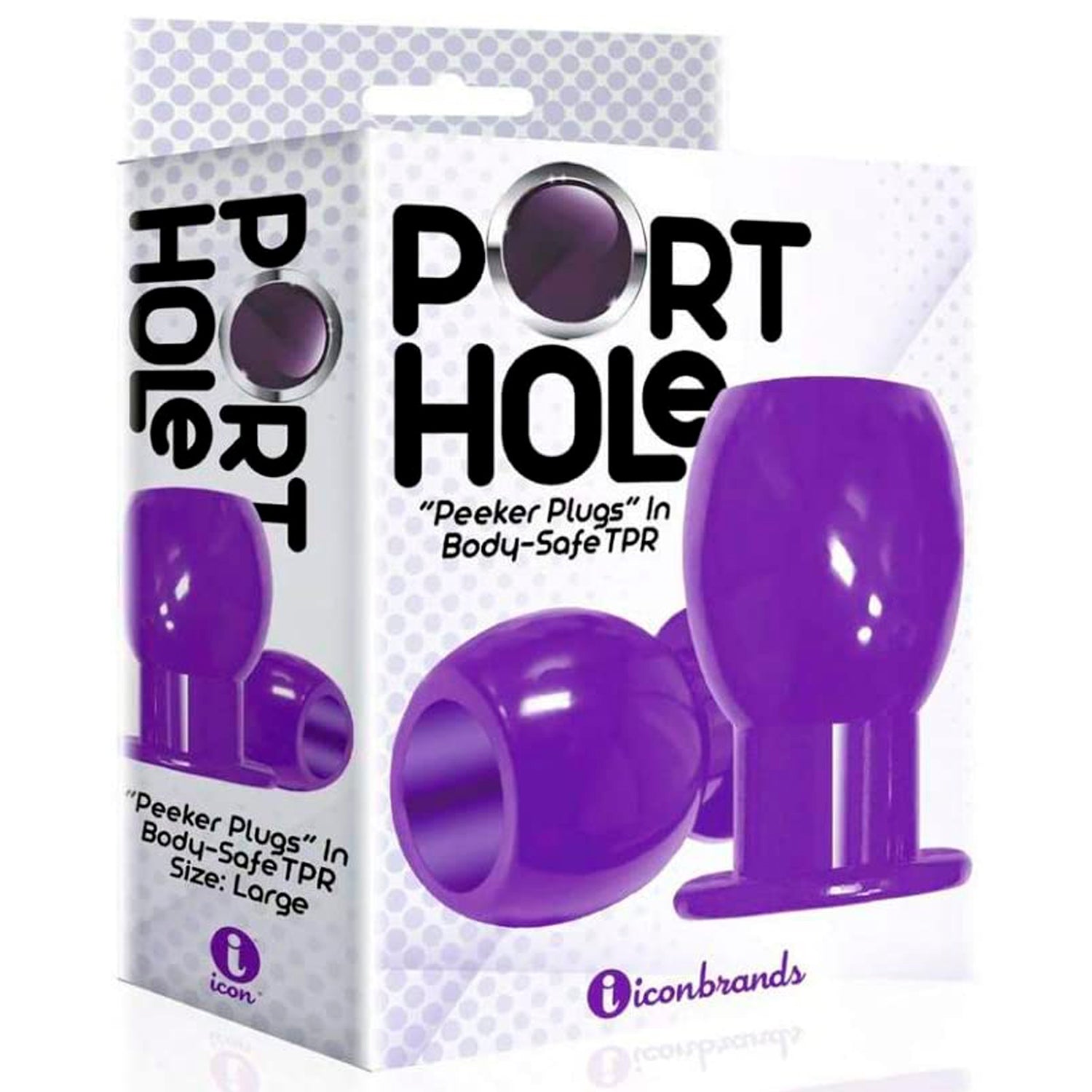 THE 9'S PORT HOLE HOLLOW BUTT PLUG - MORADO