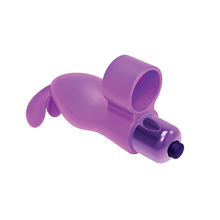 THE 9'S FLIRT BUNNY FINGER VIBRATOR - MORADO